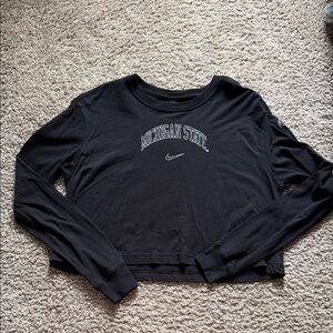 Nike Michigan State Cropped Long Sleeve